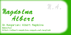 magdolna albert business card